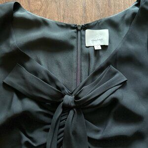 Cinq A Sept black ruffle midi dress